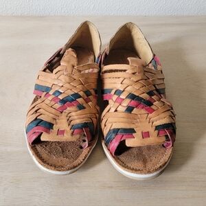 Marlen Haurache Sandals Colorful Slides Flats Leather Made In Mexico